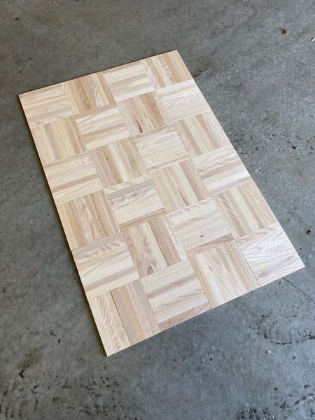 Massivt Ask Mosaik Parket - Firkantet Mønster