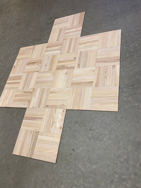 Massivt Ask Mosaik Parket - Firkantet Mønster