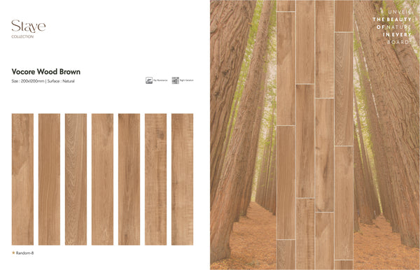Porcelænsfliser - Vocore Wood Brown